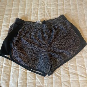 Snake skin athletic shorts